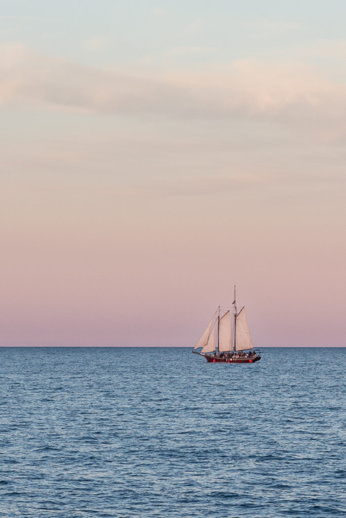 Kenosha Harbor Tall Ship at Golden Hour