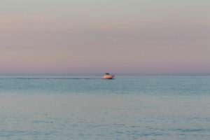 Lake Michigan at Wind Point Lighthouse at Golden Hour