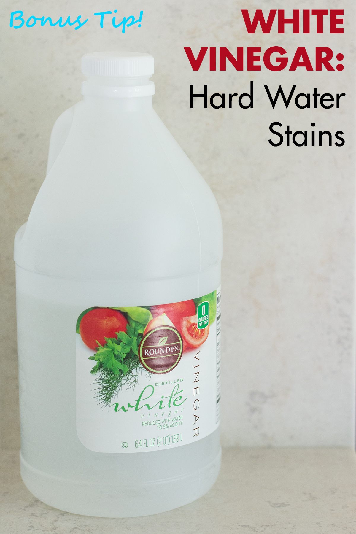 White Vinegar to Clean Hard Water Stains