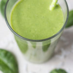 Tropical Green Smoothie with Pineapple, Mango, and Coconut | https://www.roseclearfield.com