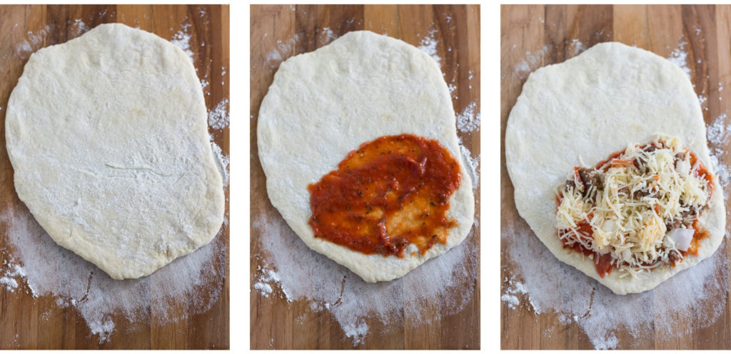 Pizza Calzones With Sausage, Pepperoni and, Onion | https://www.roseclearfield.com