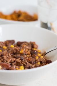 Ground Beef Chili with Corn | https://www.roseclearfield.com