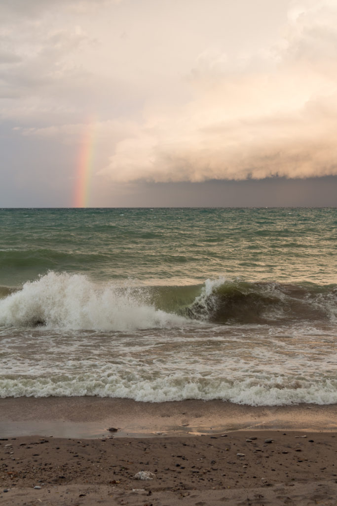 Rainbow Over Lake Michigan | https://www.roseclearfield.com