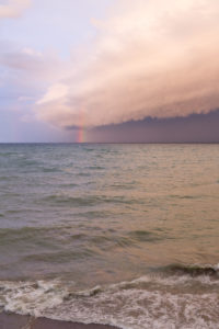 Rainbow Over Lake Michigan | https://www.roseclearfield.com
