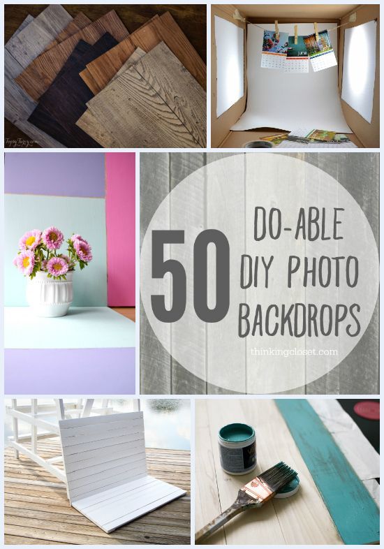 50 Do-Able DIY Photo Backdrops from thinkingcloset.com via roseclearfield.com