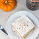 Tres leches cake with the amazing seasonal Bailey's Pumpkin Spice! | https://www.roseclearfield.com