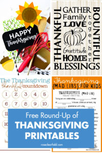 Free Round-Up of Thanksgiving Printables