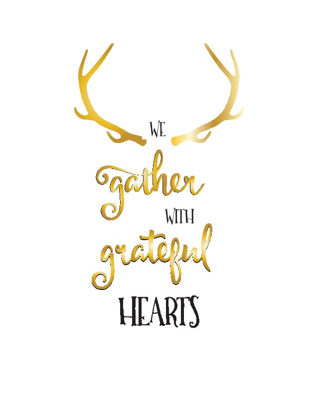 We Gather with Grateful Hearts Free Thanksgiving Printable