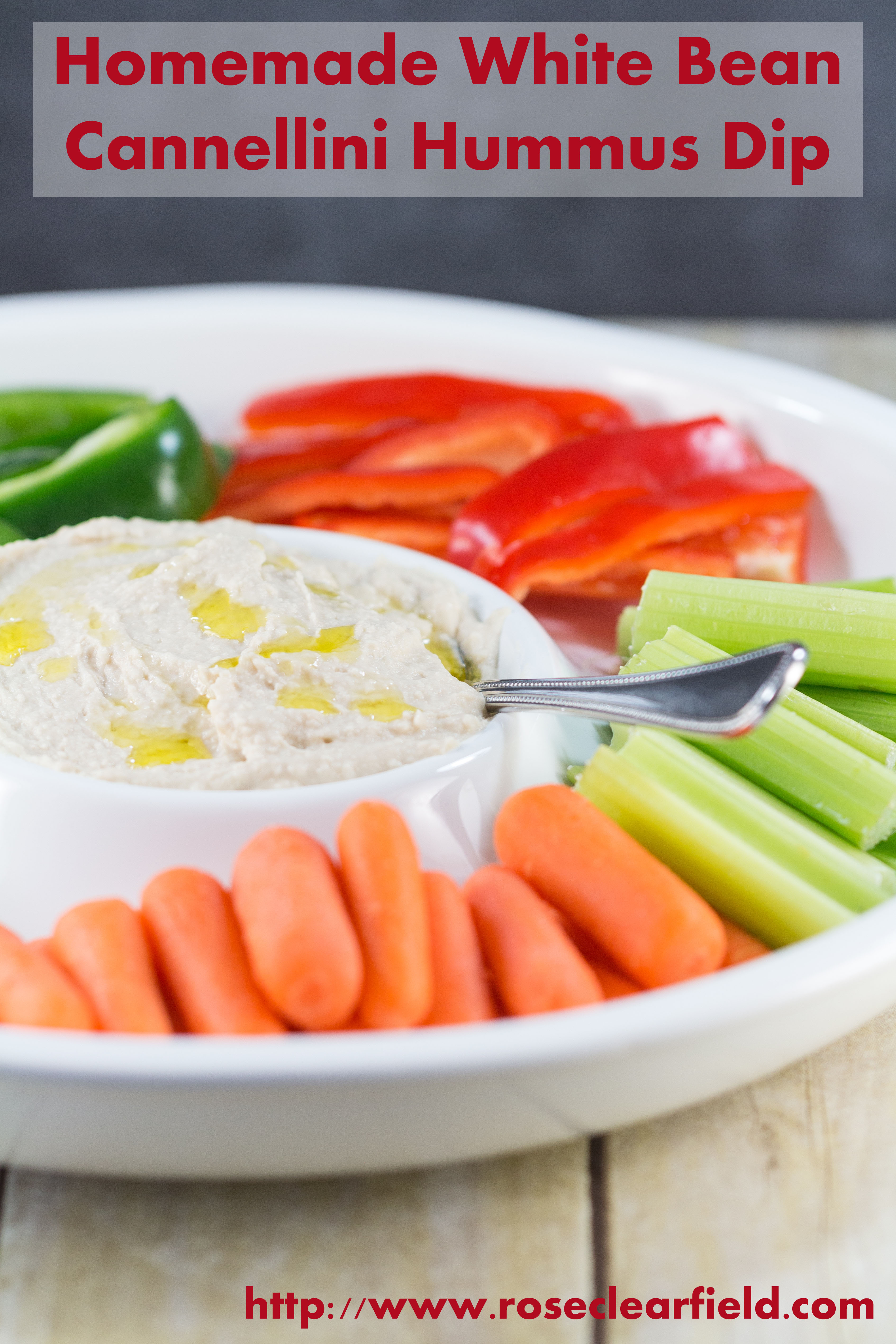 Homemade White Bean Cannellini Hummus | https://www.roseclearfield.com