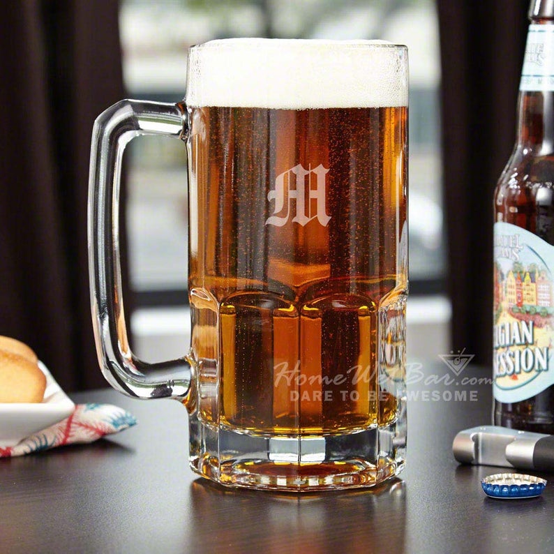 Colossal Engraved Beer Mug HomeWetBar on Etsy