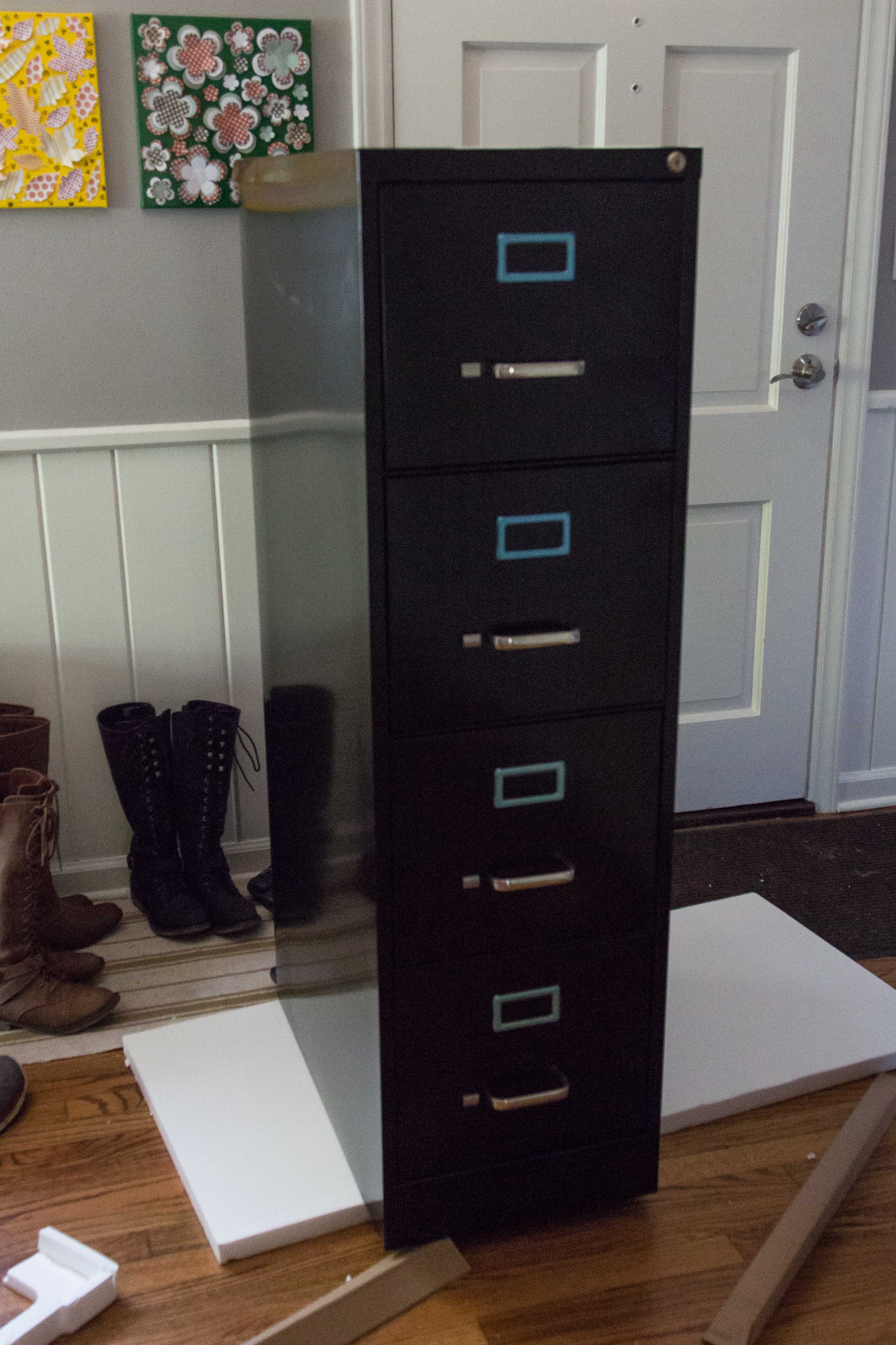 How To Paint And Makeover A Metal File Cabinet Rose Clearfield