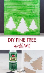 DIY Pine Tree Holiday Decor Wall Art