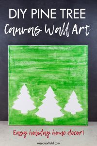 DIY Pine Tree Holiday Decor Wall Art