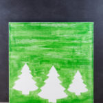 DIY Pine Tree Holiday Decor Canvas Wall Art