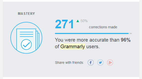 The weekly Grammarly report includes a mastery or accuracy statistic. | https://www.roseclearfield.com