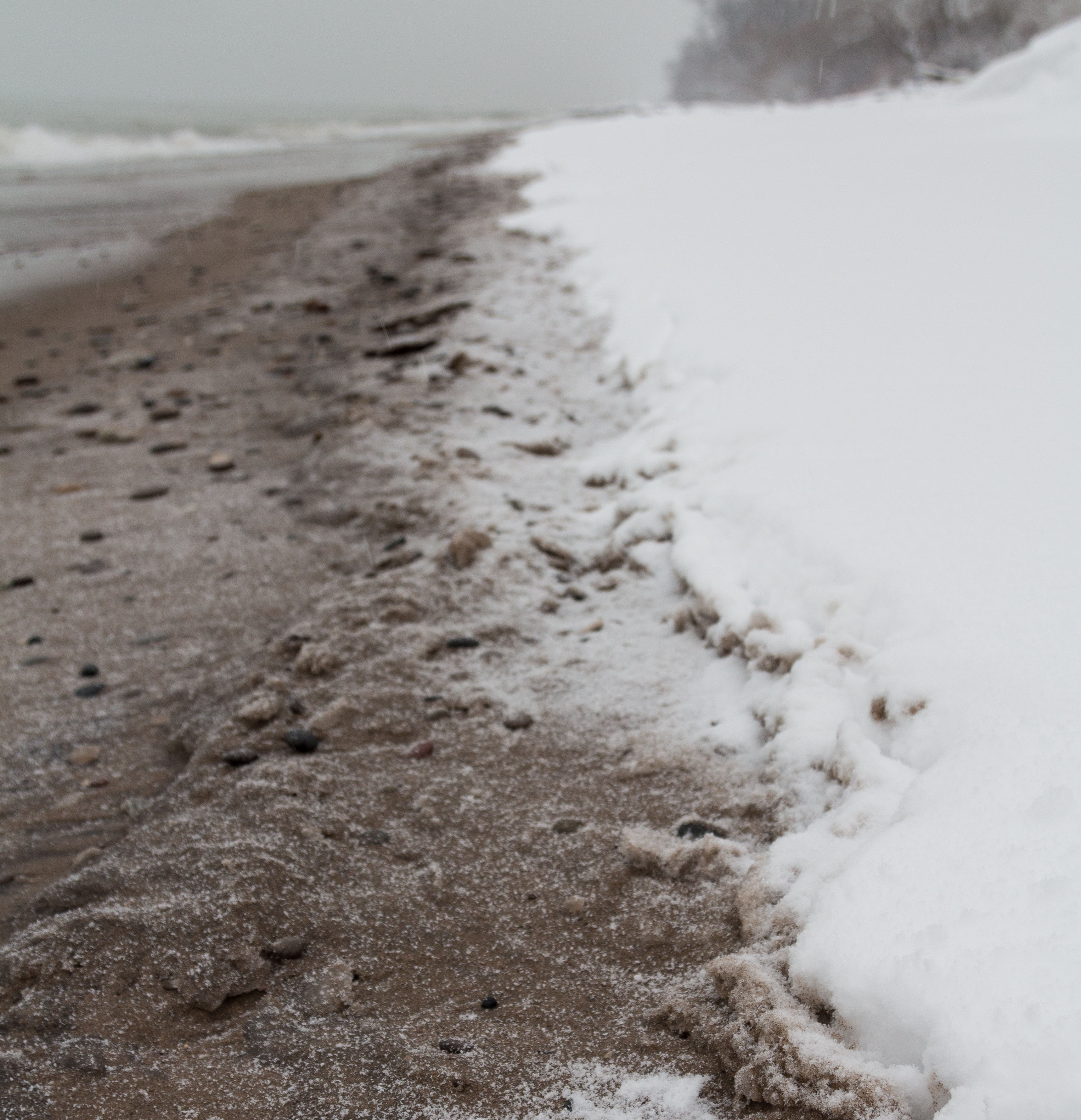 Snowfall on the Lake Michigan Beachfront in Southeast, WI | https://www.roseclearfield.com