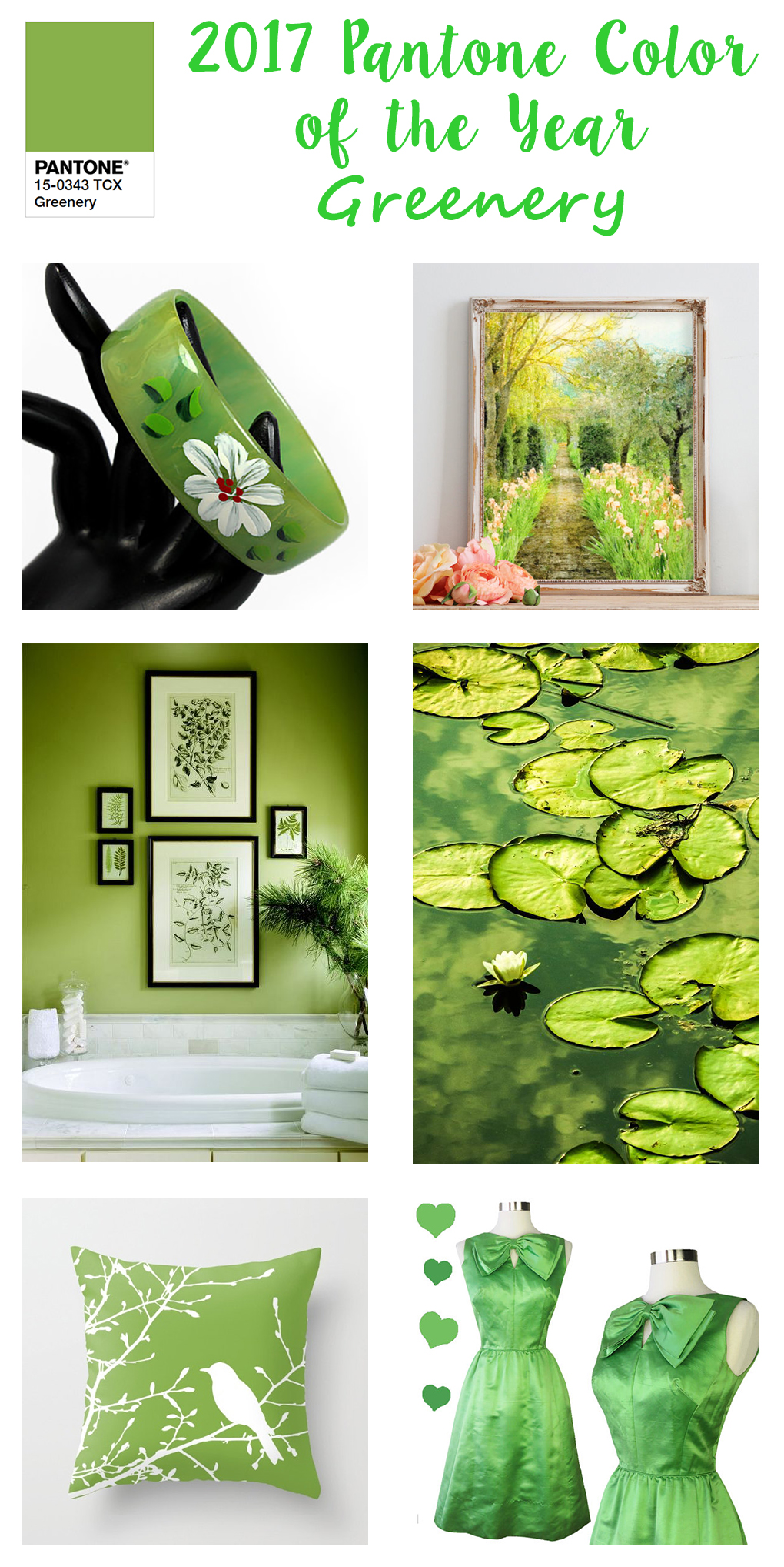 2017 Pantone Color of the Year Greenery | https://www.roseclearfield.com