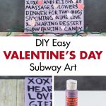 DIY Easy Valentine's Day Subway Wall Art