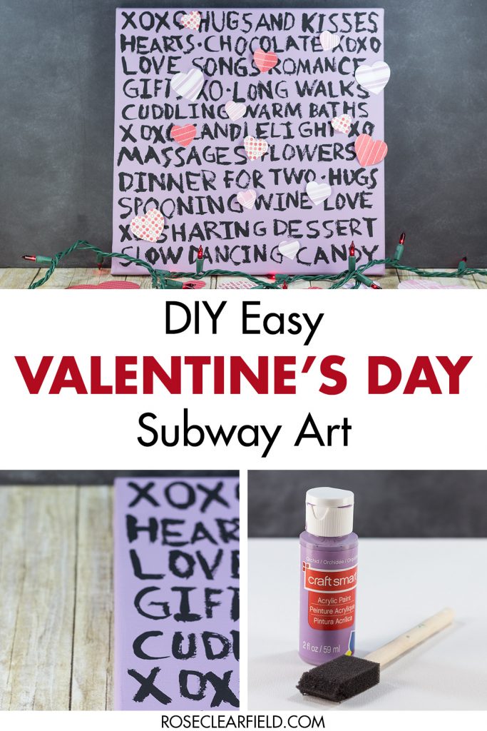 DIY Easy Valentine's Day Subway Wall Art