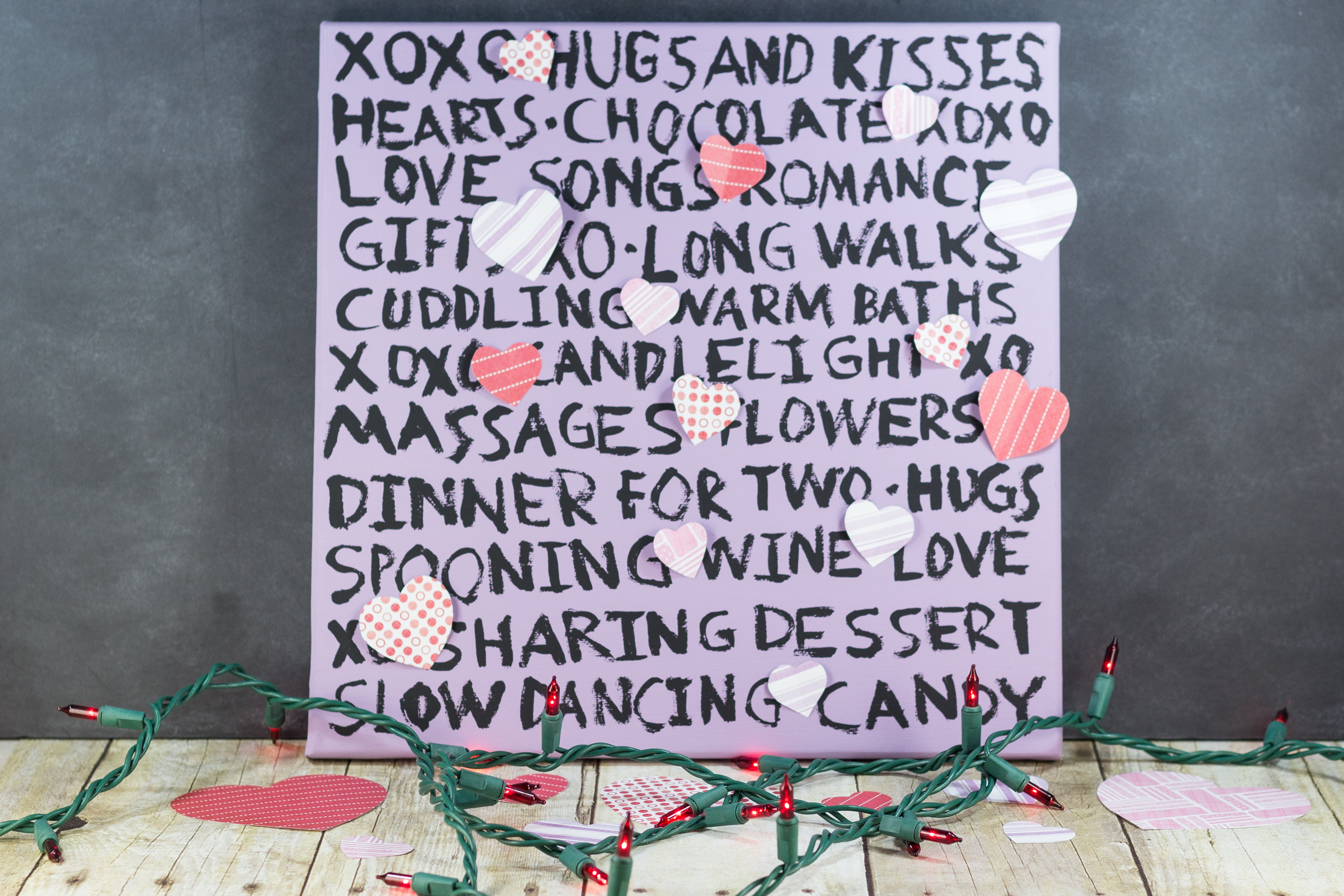 DIY Easy Valentine's Day Subway Wall Art | https://www.roseclearfield.com