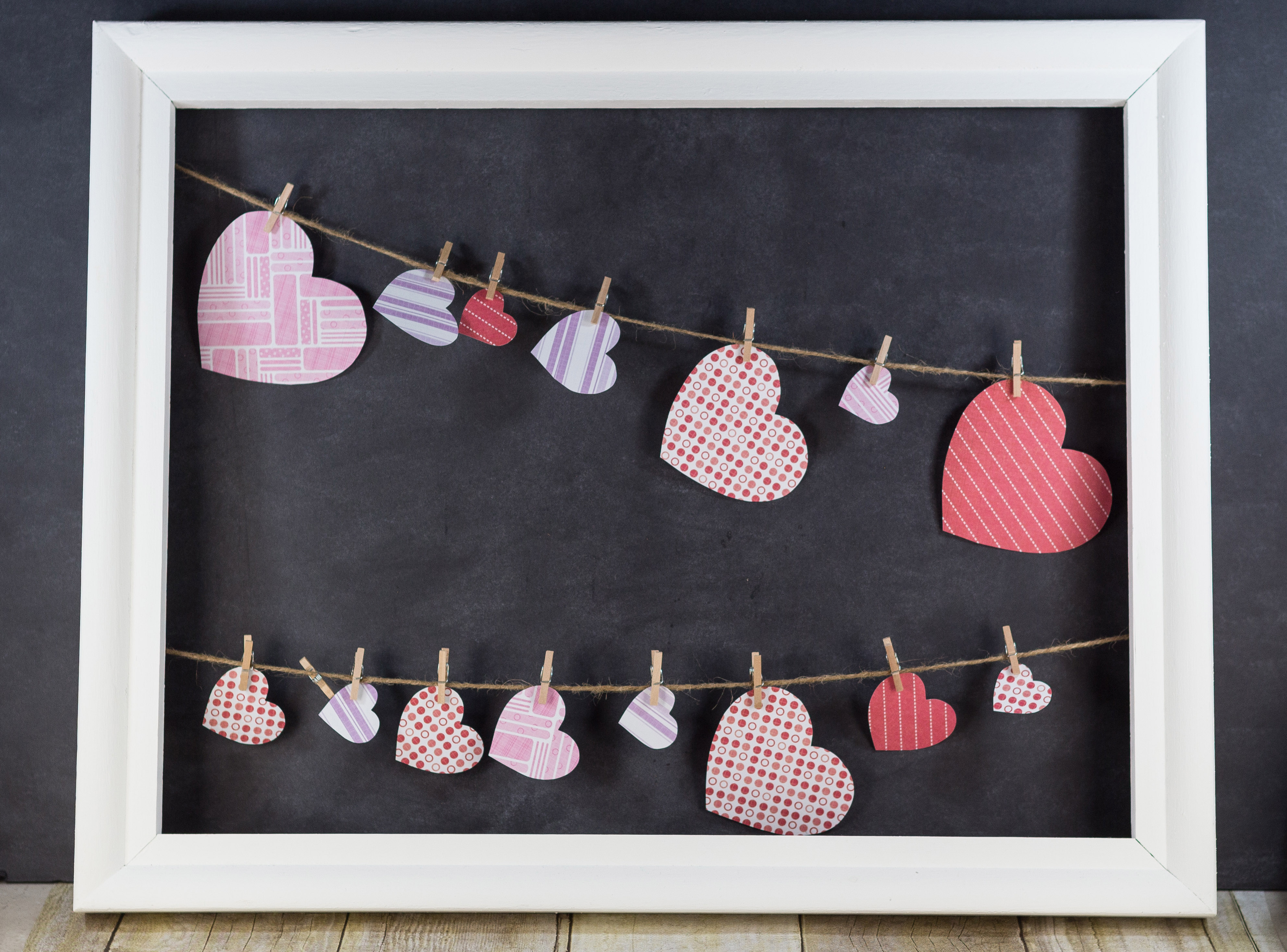 Valentine's Day Open Frame Hearts Display | https://www.roseclearfield.com