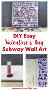 DIY Easy Valentine's Day Subway Wall Art | https://www.roseclearfield.com