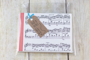 DIY Just a Note Sheet Music Greeting Card Tutorial | https://www.roseclearfield.com