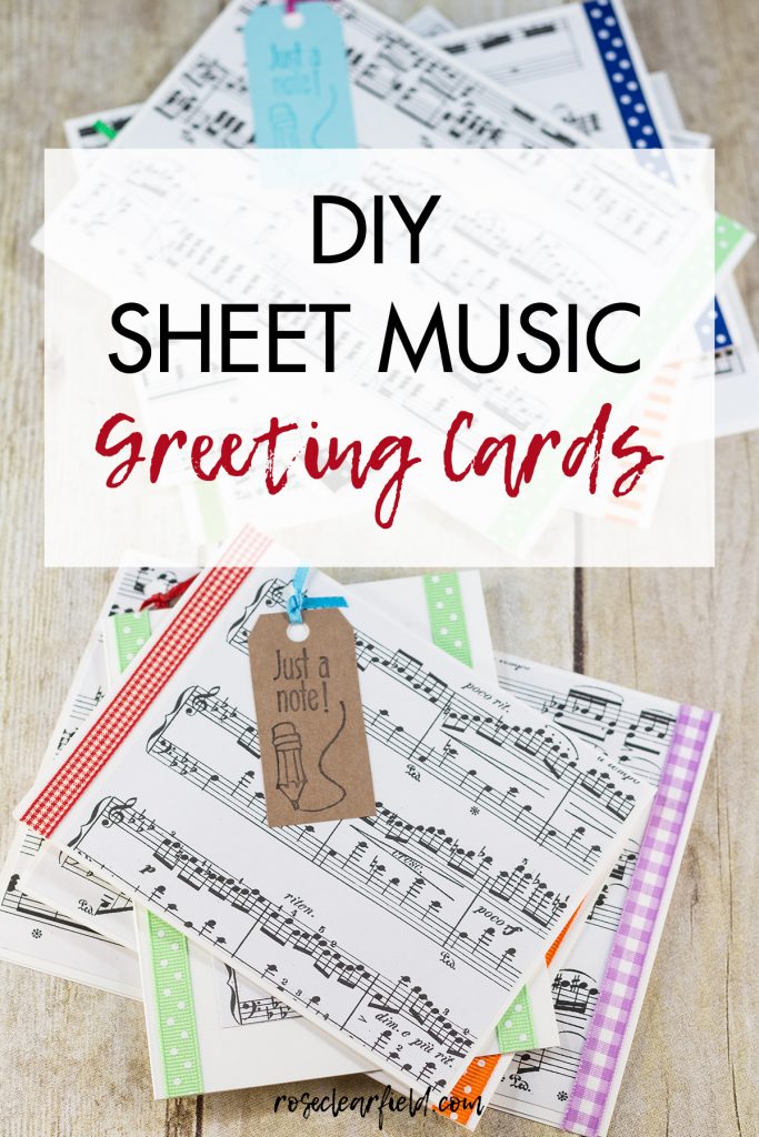 DIY Sheet Music Greeting Cards