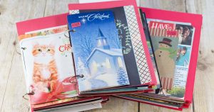 DIY Upcycled Christmas Card Books