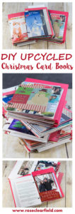 DIY Upcycled Christmas Card Books | https://www.roseclearfield.com