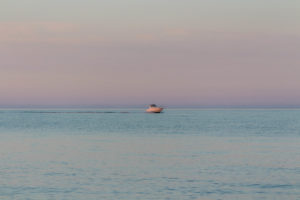 Boat on Lake Michigan at Golden Hour 6.24.16 | https://www.roseclearfield.com