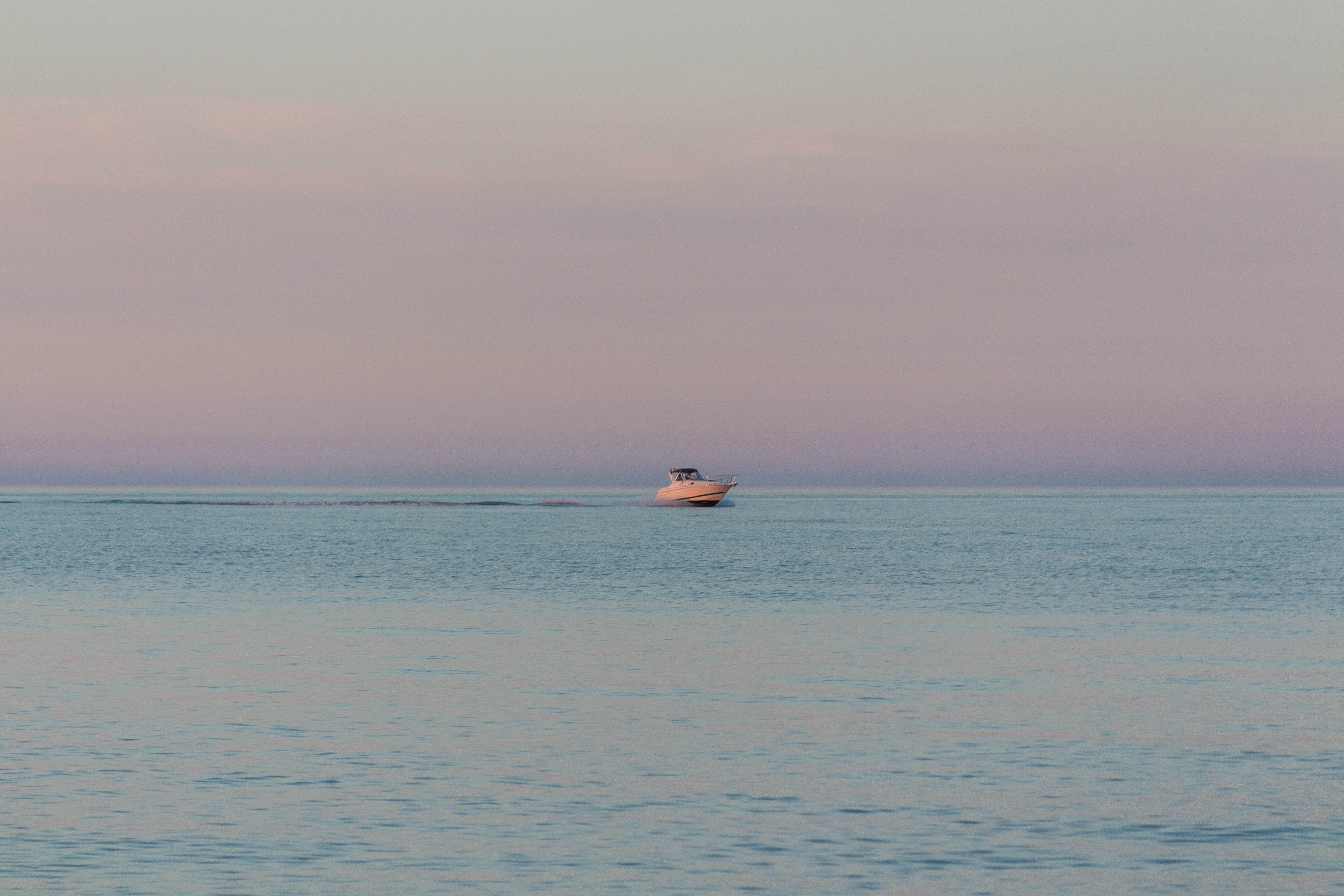 Boat on Lake Michigan at Golden Hour 6.24.16 | https://www.roseclearfield.com