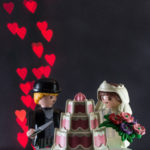 Playmobile Wedding Couple With Heart Bokeh | https://www.roseclearfield.com