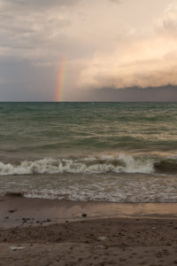 Rainbow Over Lake Michigan | https://www.roseclearfield.com