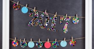 Sparkly New Year's Paper Decoration