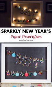Sparkly New Year's Paper Decoration