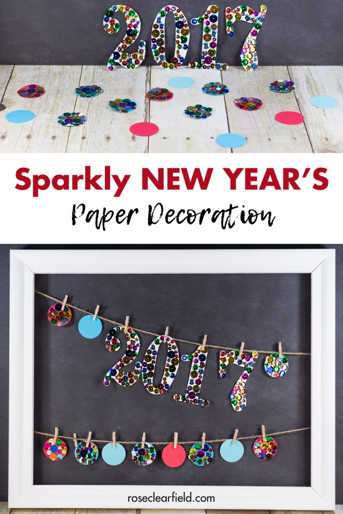 Sparkly New Year's Paper Decoration