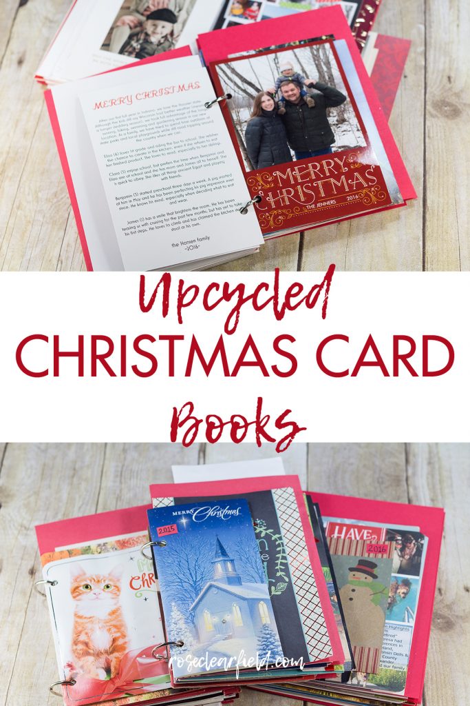 Upcycled Christmas Card Books