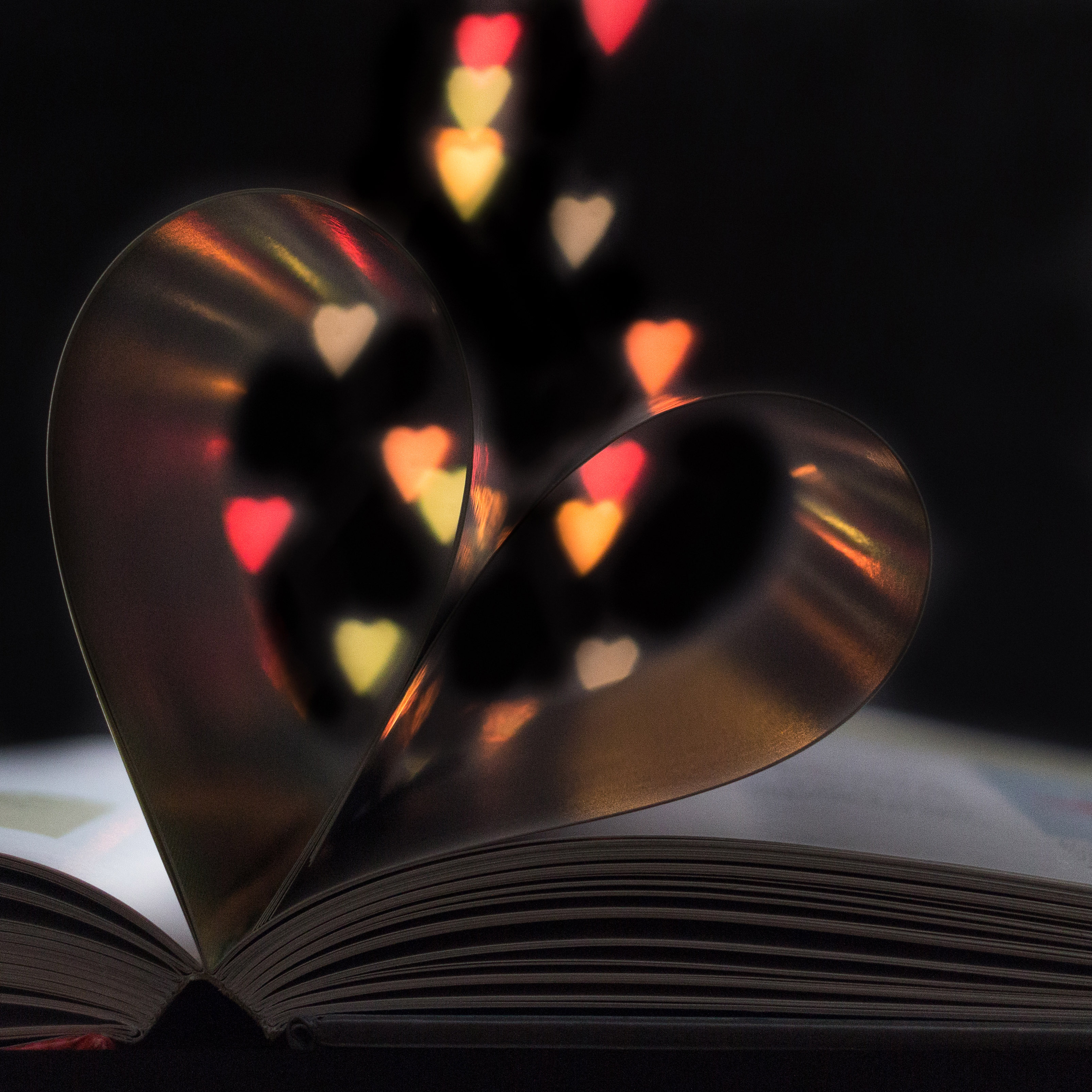 Valentine's day book heart bokeh. | https://www.roseclearfield.com