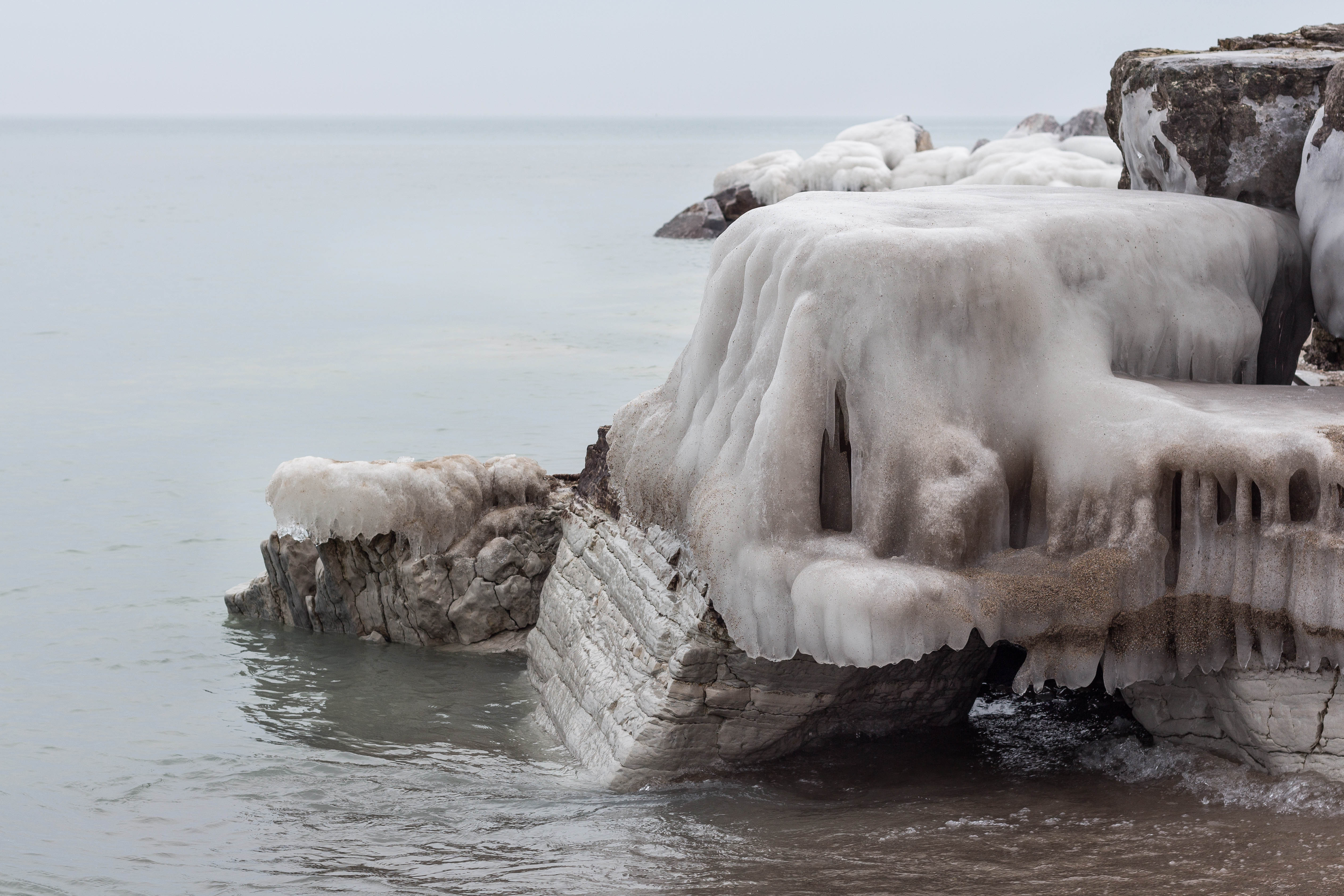 February Lake Michigan Beachfront in Southeast WI | https://www.roseclearfield.com