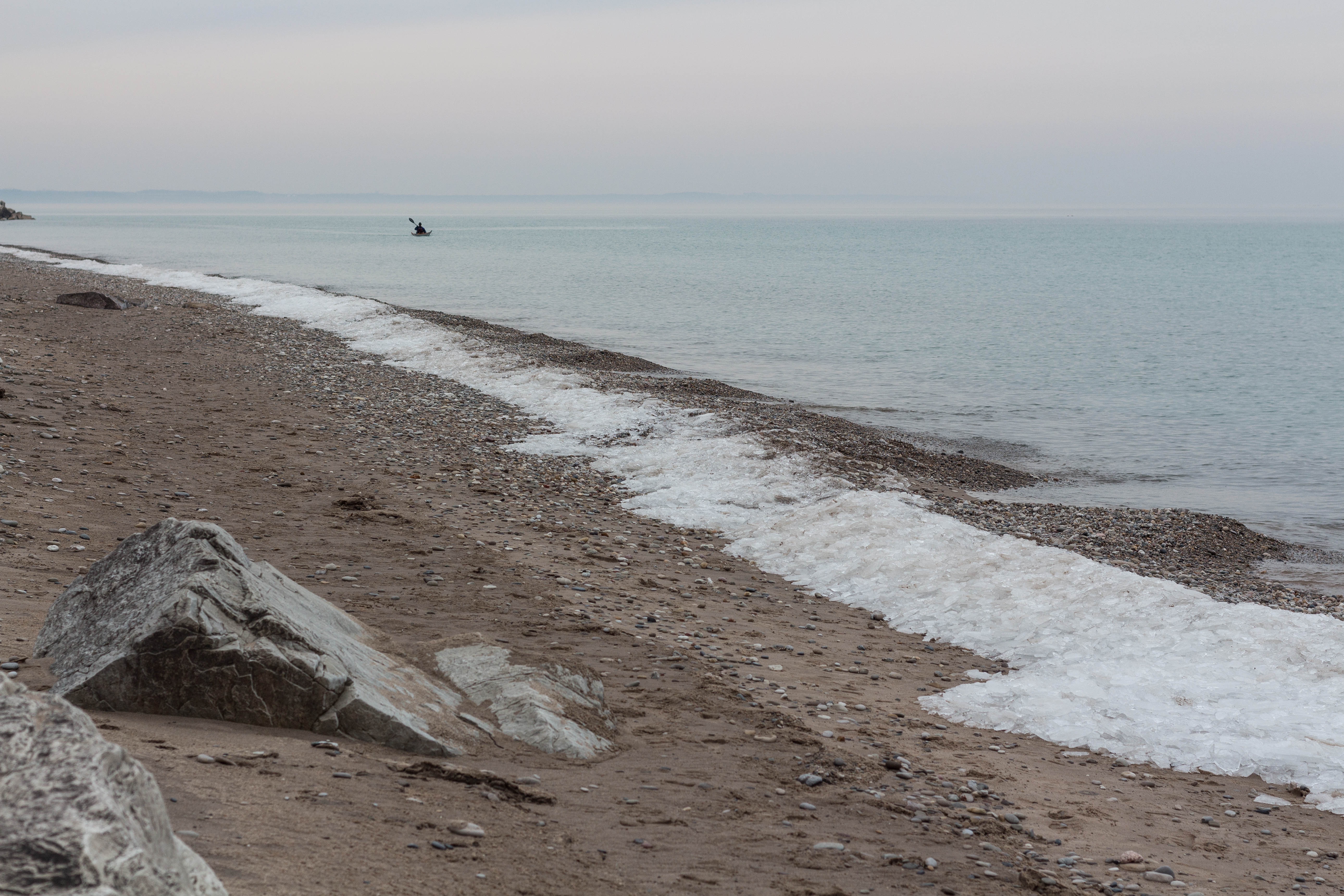 February Lake Michigan Beachfront in Southeast WI | https://www.roseclearfield.com