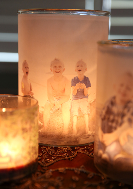 Last-Minute DIY Valentine's Day Gift Ideas - Glowing Family Picture Luminaries via Our Best Bites | https://www.roseclearfield.com