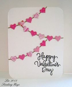 Last-Minute DIY Valentine's Day Gift Ideas - Heart Banner Valentine's Day Card via Sending Hugs | https://www.roseclearfield.com