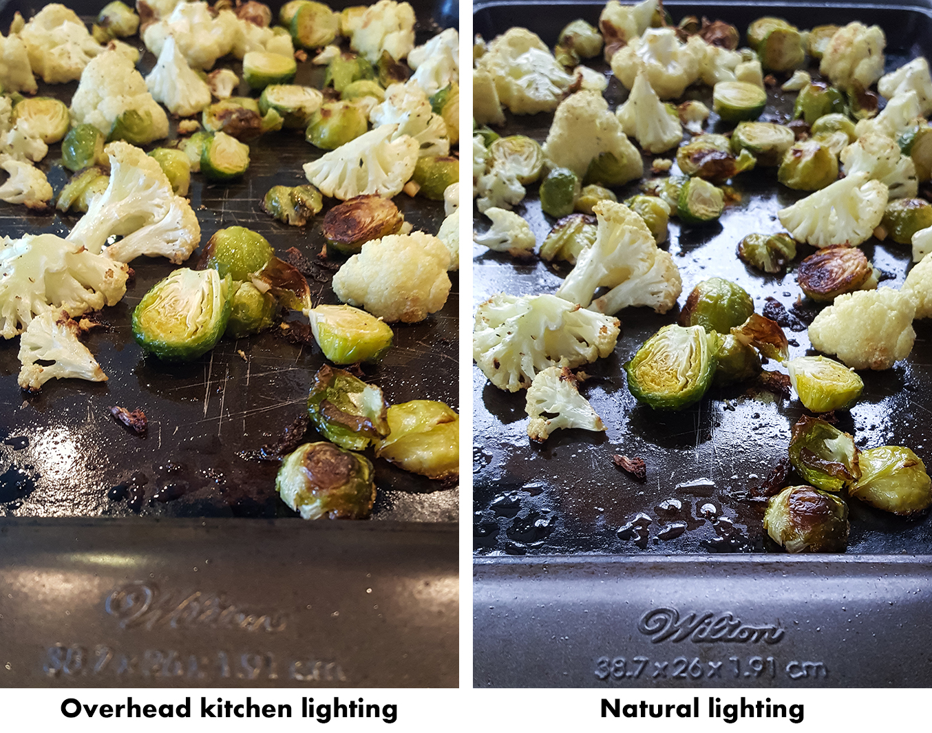 How to Take Better Photos for Your Blog With Your Phone - Overhead kitchen lighting vs. natural lighting. | https://www.roseclearfield.com