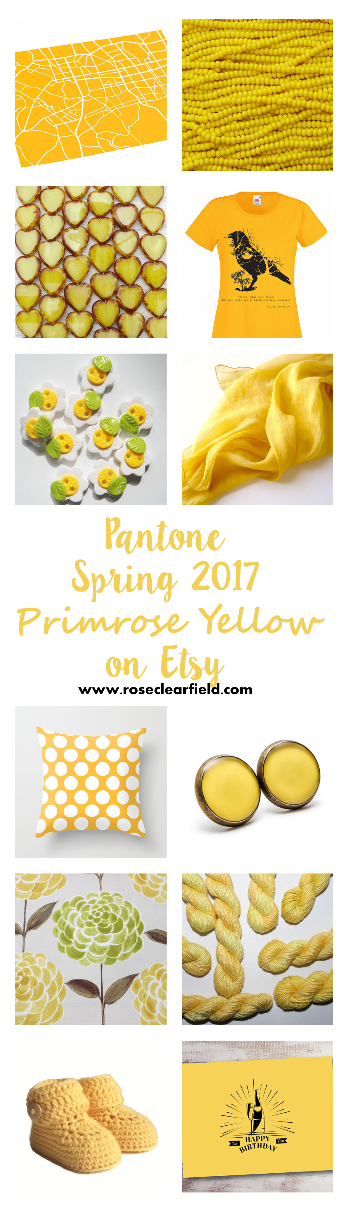 Pantone Spring 2017 Primrose Yellow Etsy Picks | https://www.roseclearfield.com