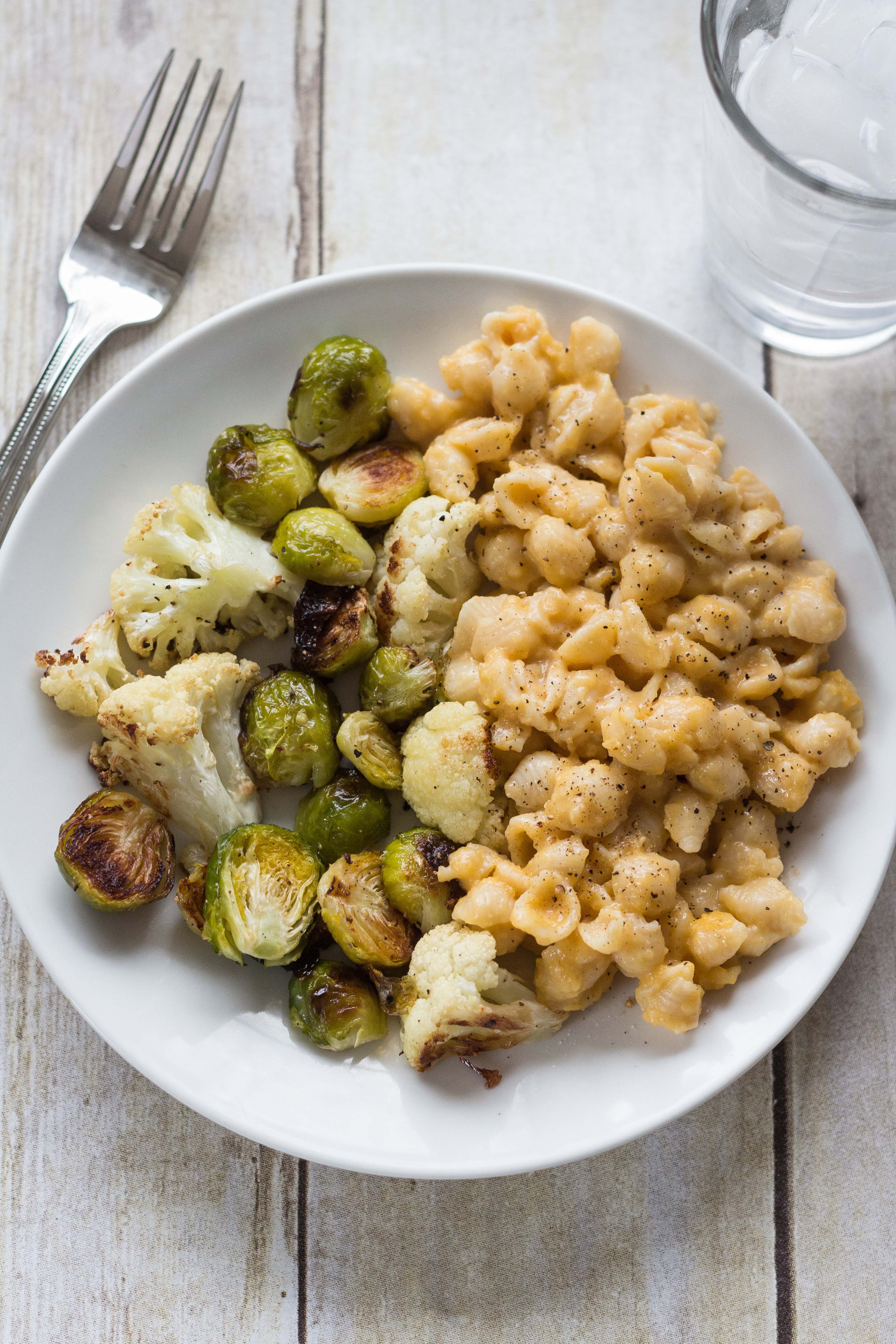 Roasted Cauliflower and Brussels Sprouts | https://www.roseclearfield.com