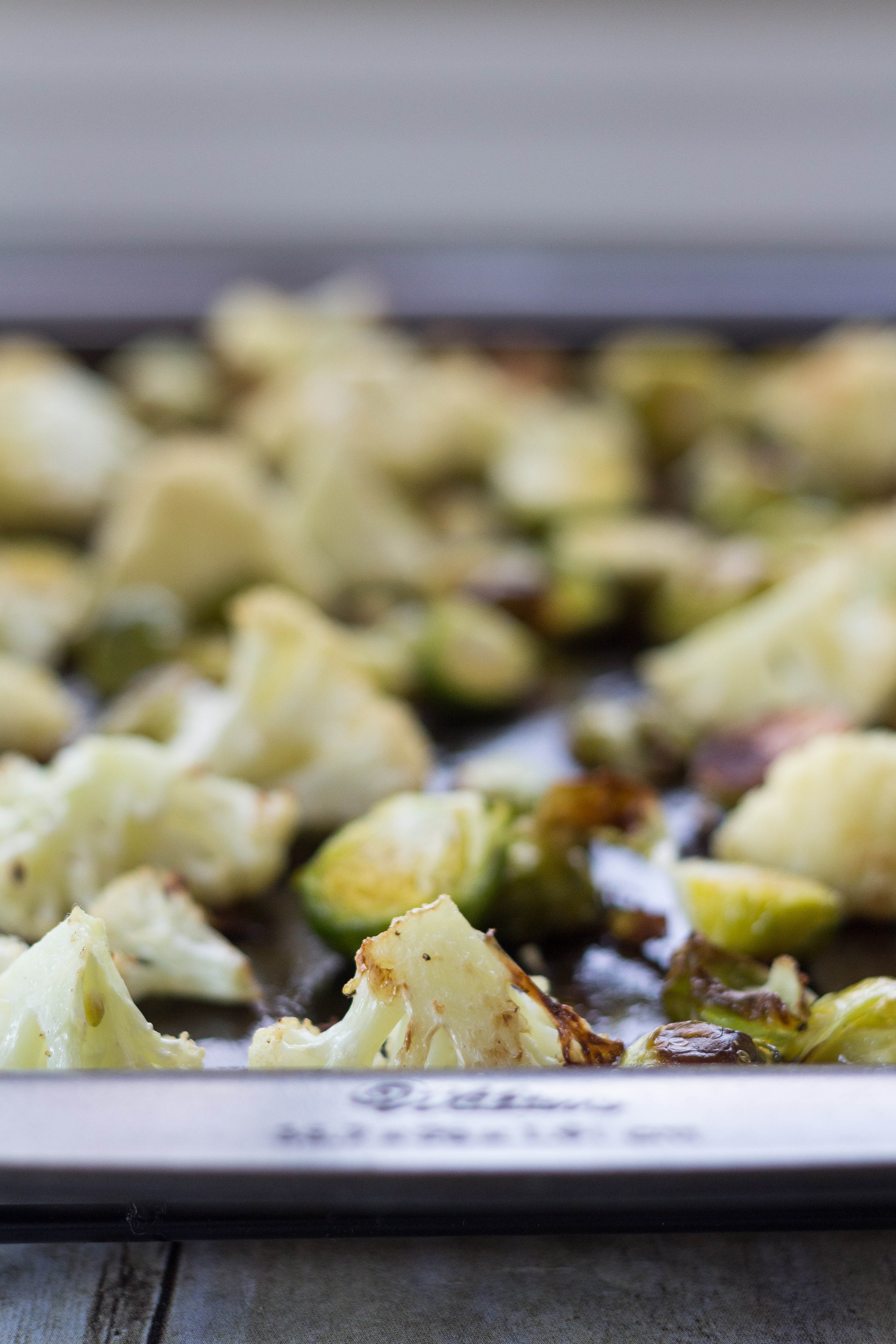 Roasted Cauliflower and Brussels Sprouts | https://www.roseclearfield.com