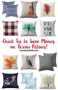 Quick Tip to Save Money on Throw Pillows! | https://www.roseclearfield.com