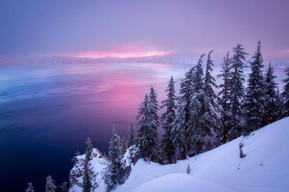 Winter Sunrise at Crater Lake by David Swindler 500px.com