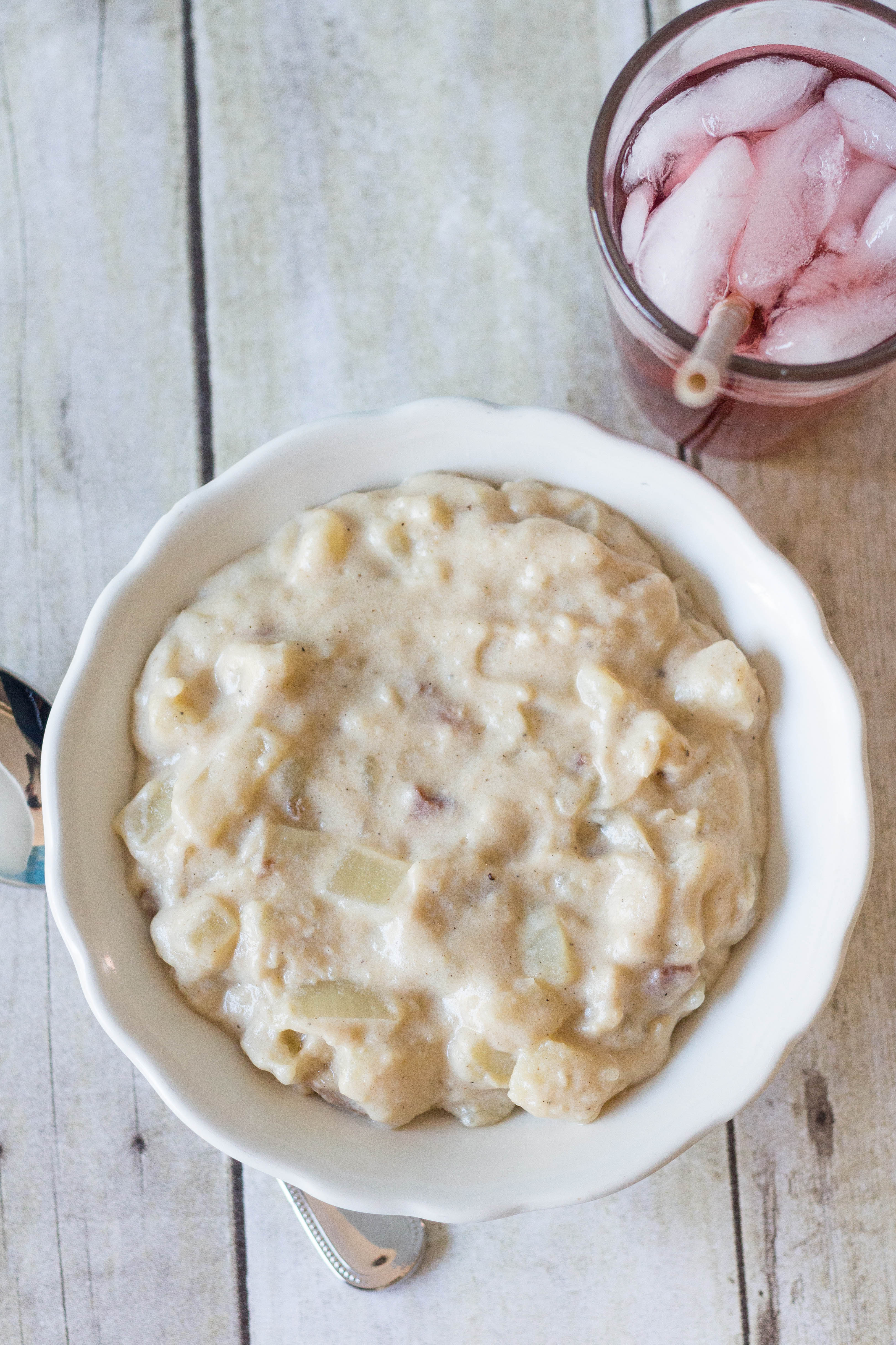 Baked Potato Soup with Colby-Jack Cheese and Bacon | https://www.roseclearfield.com